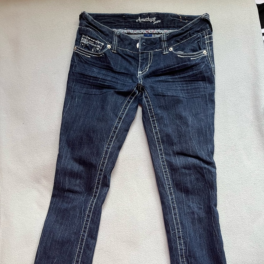 Dark wash Jean Capri